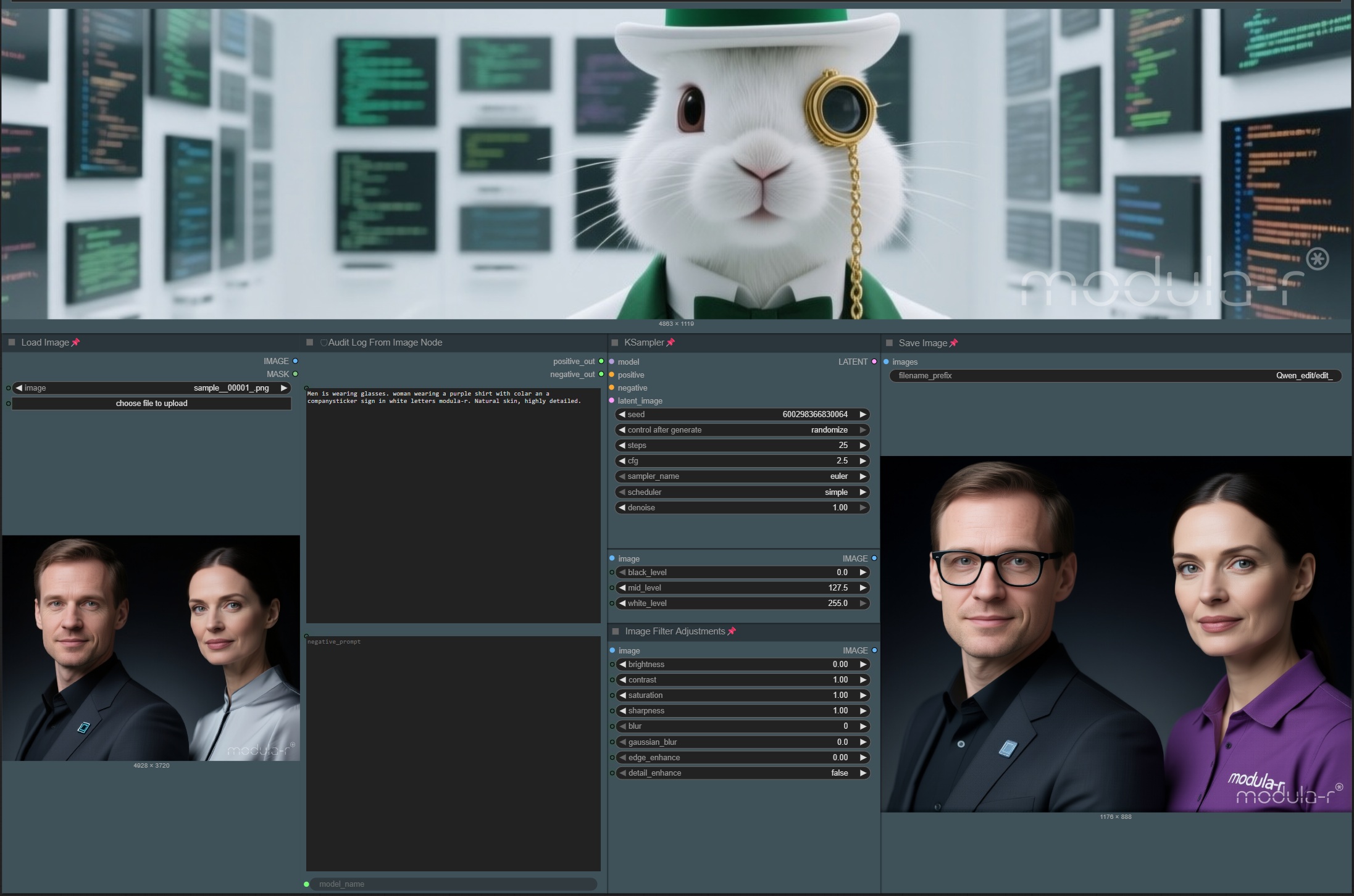 Workflow qwen-edit Screenshot